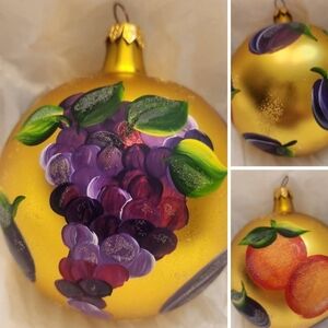 Christopher Radko Fruit Punch 4" Glass Ball Handpainted/Handblown Ornament, Mint